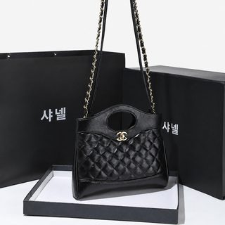 여성 퀼팅 체인 버킷백 소가죽 미니 숄더백 데일리 크로스백 핸드백