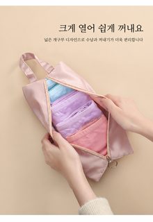 weekeight 여행용 속옷 수납 파우치 옥스포드 원단 휴대용 의류 양말 화장품