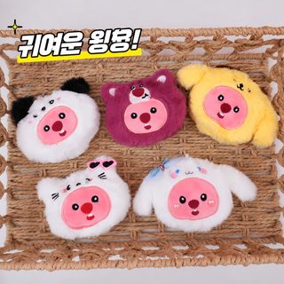 새로운 귀여운 캐릭터 삐걱삐걱 비버 걸이 루피 인형 루비 벨벳 열쇠고리