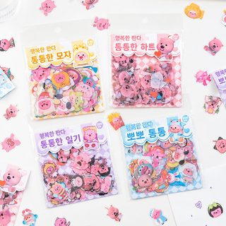 해피 뚱뚱하다 손장부 스티커 가방 귀여운 만화 어린이 스티커 창의 pet 절막 소재 손장부 봉인 스티커