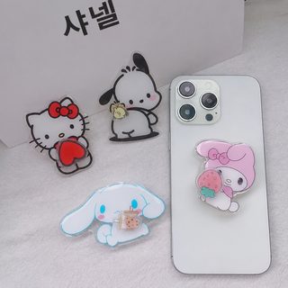 캐릭터 이중 아크릴 휴대폰 거치대 회전 신축 데스크톱 스탠드