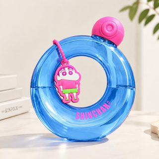 도넛형 대용량 빨대 물병 휴대용 플라스틱 물통 950ml