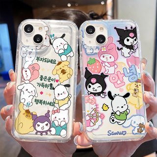 산리오 투명 에어쿠션 아이폰 케이스 전기종 방탄 보호 커버
