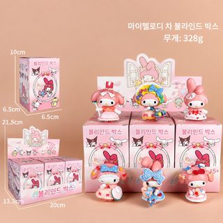 산리오 블라인드박스 쿠로미 1세대 티파티 마이멜로디 시나모롤 피규어 캡