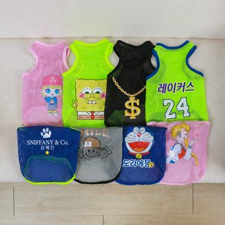 강아지 옷 여름 조끼 얇은 털 방지 귀여운 애완동물 강아지 테디 여름 고양