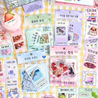 열진 크로스보더 전용 광음 해후 ins 바람 손장부 스티커 가방 봉인 ins 고용모치 손장부 소재지