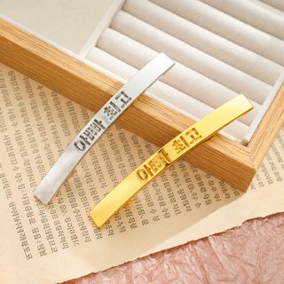 miu 알파벳 합금 펀칭 스프링 클립 옆면 클립 가볍고 사치스러운 앞머리 머