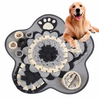 read one pet 강아지 노즈워크 매트 회색 별 모양 슬로우 피딩 씹는 장난감