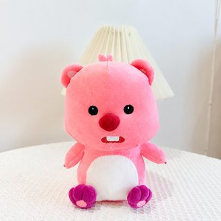 loopy 피규어 핑크 비버 인형 왕홍 루비 벨벳 장난감 선물 인형 도매 결혼식
