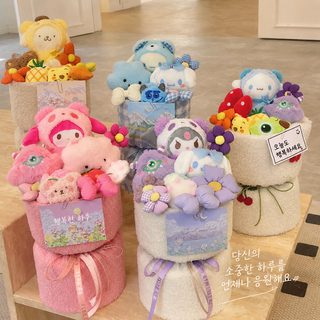 산리오 쿠로미 캐릭터 봉제인형 꽃다발 완제품 졸업 생일 스승의날 선물 세