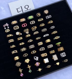 D가/디가 알파벳 돼지코 CD 반지 여자 고품질 황동 소재 꿀벌 구미 복고 클래