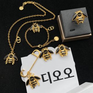 디네/디네 신상 꿀벌 드립 목걸이 팔찌 귀걸이 여성 구미 복고형 황동 재질