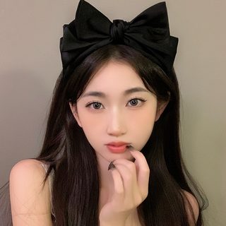 2023 신형 검은색 리본 고두정 도주 공주 머리띠 왕홍 세수 머리띠 심플한 백
