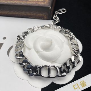D 이니셜 돼지코 체인 팔찌 남녀공용 황동 도금 레터링 패션 주얼리