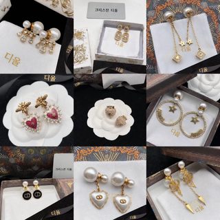 디네/D네 알파벳 CD 크기 진주 귀걸이 여자 수술 돼지 코 드립 귀걸이 경사