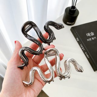 둬웨이 여성용 뱀 모양 메탈 대형 집게핀 10.5cm 올림머리 헤어클립