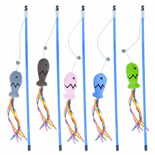 새로운 고양이 장난감 블루바 민트 리본 물고기 아마존 크로스보더 왕홍 고