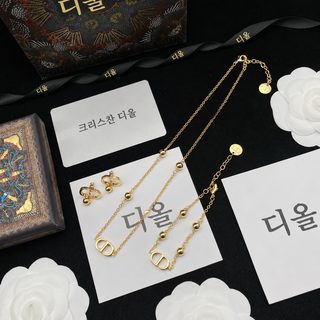 디네/디네 볼CD 알파벳 돼지코 패션 목걸이 팔찌 여성 빈티지 심플 귀걸이