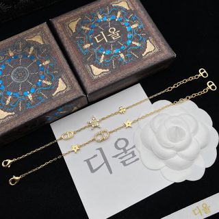 알파벳 CD 여성 황동 이중 레이어 심플 패션 팔찌