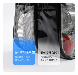 투명 PVC 세면 파우치 방수 드라이백 여행용 수영 헬스 목욕 화장품 정리 가