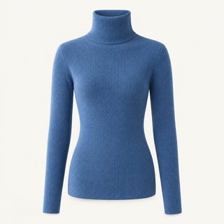 여성 가을 겨울 슬림핏 모크넥 니트 긴팔 단색 이너 스웨터