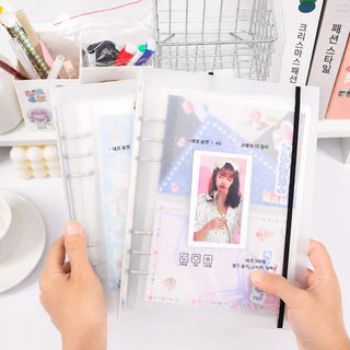 ins 바람덕후 아이돌 카드 책자 폴라로이드 4궁격 투명 인라인 스티커 수납