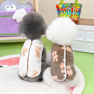 秋冬2023新品狗狗衣服月牙熊绒背心泰迪博美可爱宠物狗衣服现货
