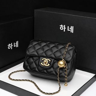 여성 리얼 소가죽 체인 숄더백 크로스백 마름모 무늬 G 자물쇠 데일리 가방