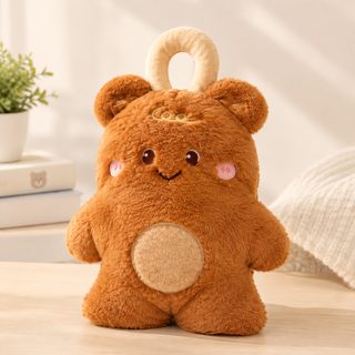 동물 인형 충전식 온수찜질팩 손잡이 양손 보온 복부 찜질