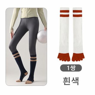 Mihimihi 여성 면 발가락 양말 사계절용 종아리 스포츠 요가 롱 삭스