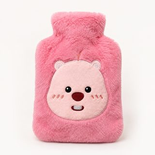 핑크 캐릭터 봉제 온수주머니 물주입식 손발 복부 보온 물주머니