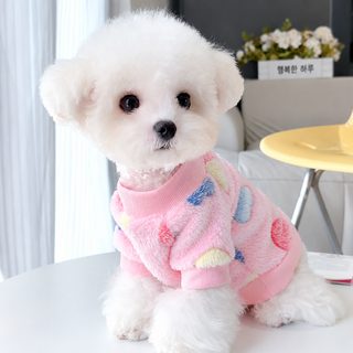 가을 신상 플란넬 스웨터 보온 애완동물 의상 강아지 고양이 테디 비숑 보