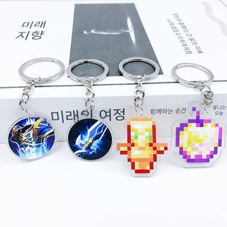 왕자영요 마인크래프트 아크릴 키링 게임 캐릭터 토템 금사과 부활갑옷 장