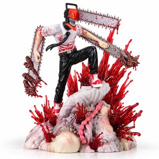 전기톱 모형 PVC 피규어 26cm 조립형 책상 장식