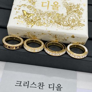 D가/디가 다이아몬드 반지녀 2024년 신형 법랑 CD 자모 황동 재질 고버전 반지 도매