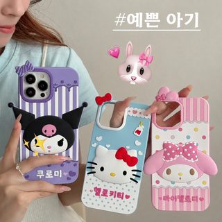 만화 귀여운 리본 삼려구 아이폰16 애플15 적용 17/18pro max 휴대전화 케이스 11