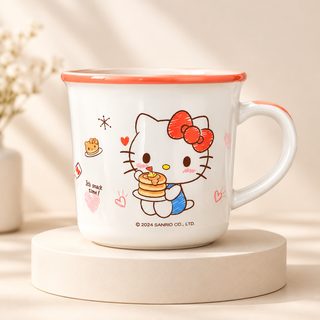 캐릭터 도자기 눈금 머그컵 340ml 우유컵 손잡이컵