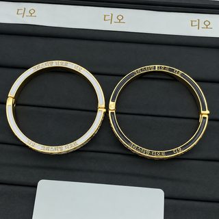 D 신형 CD 알파벳 백합 디스켓 와이드 팔찌 다이아몬드 황동 캐주얼 액세서