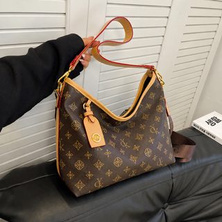 대용량 여성 출근 토트백 PU 레트로 숄더백 지퍼형 데일리 크로스백