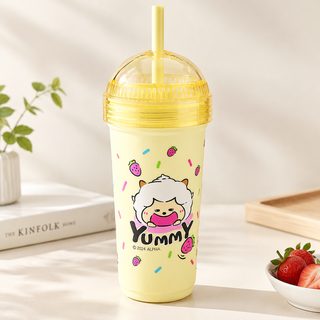 캐릭터 대용량 빨대컵 700ml 돔뚜껑 플라스틱 음료컵
