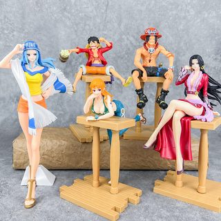 원피스 피규어 루피 에이스 나미 비비 보아 핸콕 18cm PVC 조립식 컴퓨터 케이