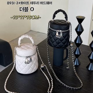 퀼팅 체인백 소가죽 미니 원통 숄더 크로스백 여성 데일리 핸드백