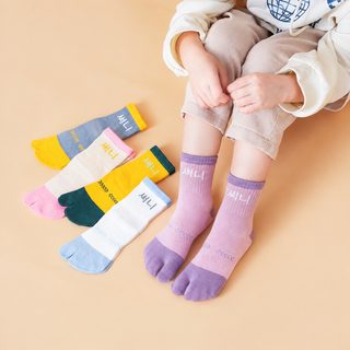아동 순면 타비 양말 가을 겨울 학생용 중목 엄지 분리 두발가락 양말