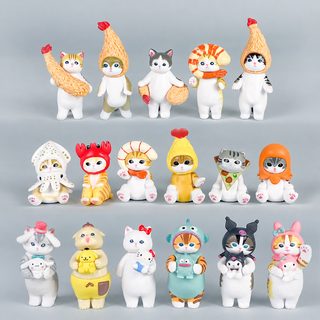 해산물 새우튀김 천부라 고양이 고양이 수판 cos 고양이 식놀이 고양이 상어 고양이 대외무역 피규어 귀여운 장식품