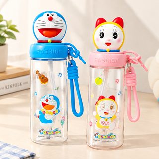 캐릭터 트라이탄 어린이 빨대 물병 스트랩 휴대용 510ml
