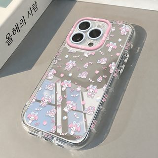 산리오 마이멜로디 미러 아이폰 케이스 16 15 프로맥스 풀커버 카툰 충격방