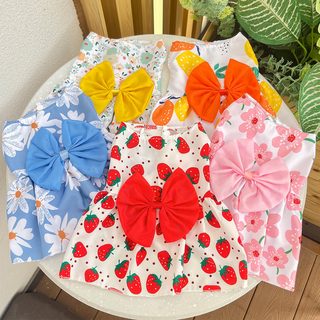 강아지 고양이 봄여름 반려동물 원피스 드레스 귀여운 패턴 XS-XXL