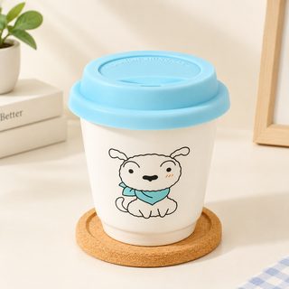 正版蜡笔小新陶瓷咖啡杯高颜值水杯轻奢高级感马克杯卡通杯子