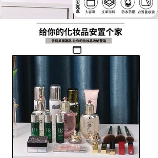 다층 파우치 휴대용 여행 용량 파우치 휴대용 심플한 거울 화장품 수납함