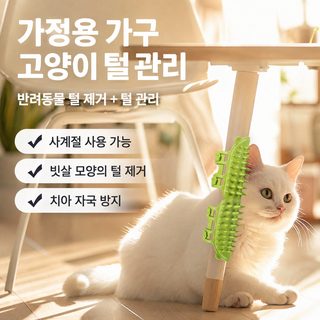 고양이 벽면 마사지 브러시 가려움 해소 셀프 그루밍 실리콘 털 제거기